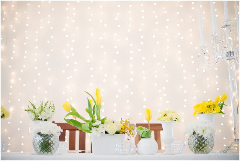 yellow wedding decor