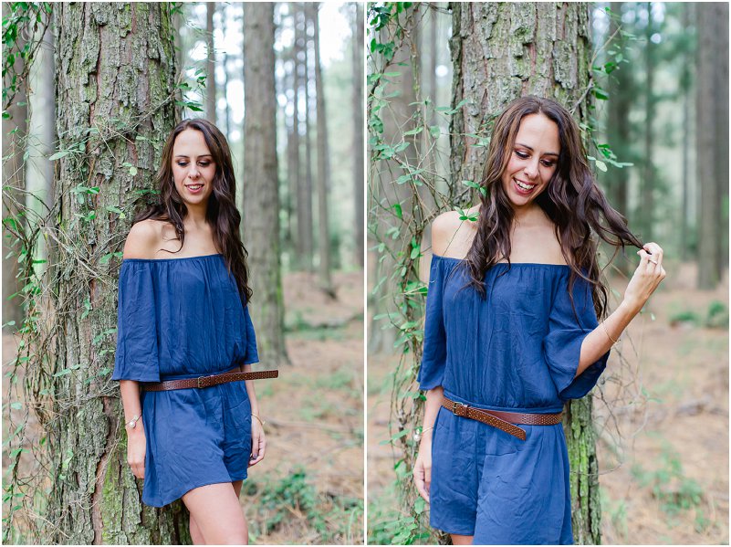 forest engagement photo shoot