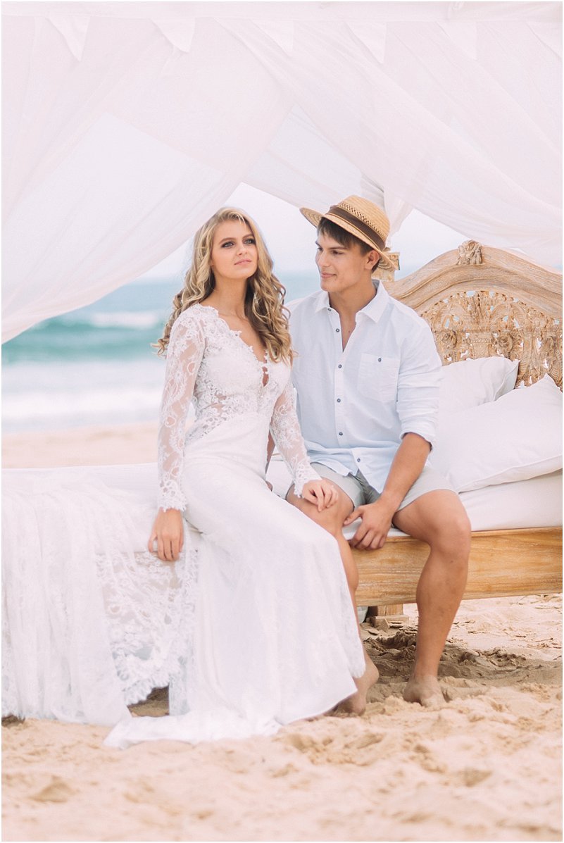 Tropical beach wedding