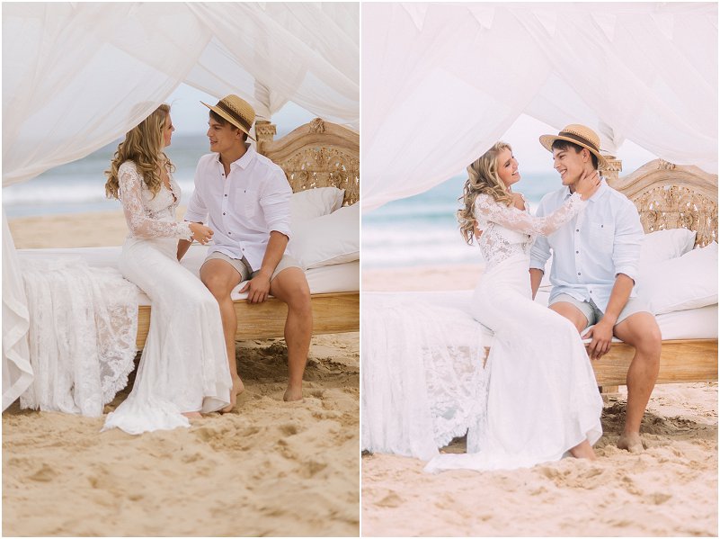 Tropical beach wedding
