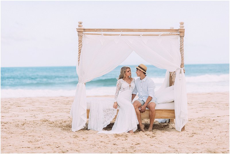 Tropical beach wedding