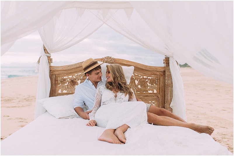 Tropical beach wedding