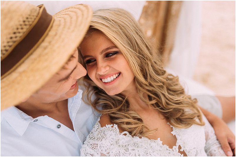 Tropical beach wedding