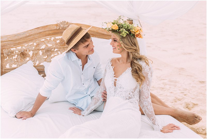 Tropical beach wedding