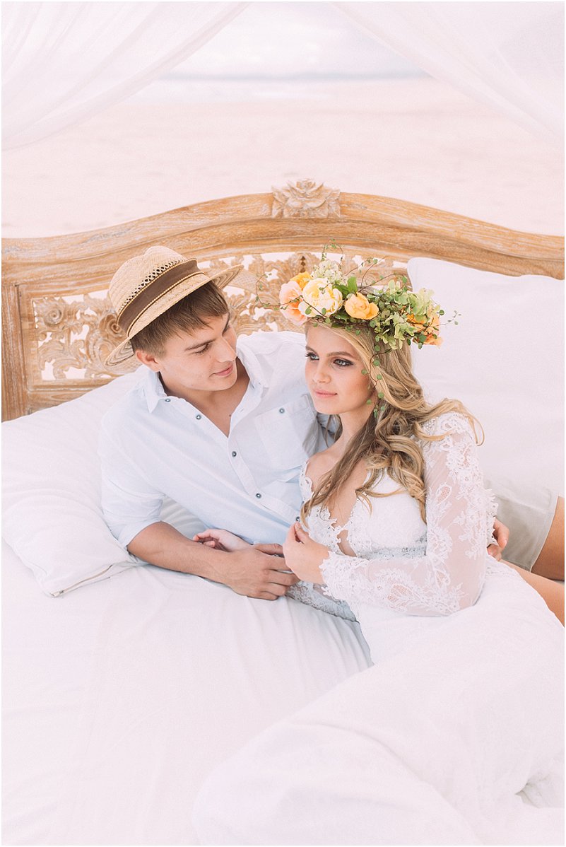 Tropical beach wedding