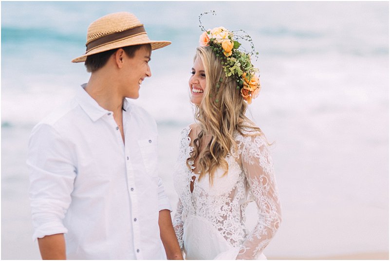 Tropical beach wedding