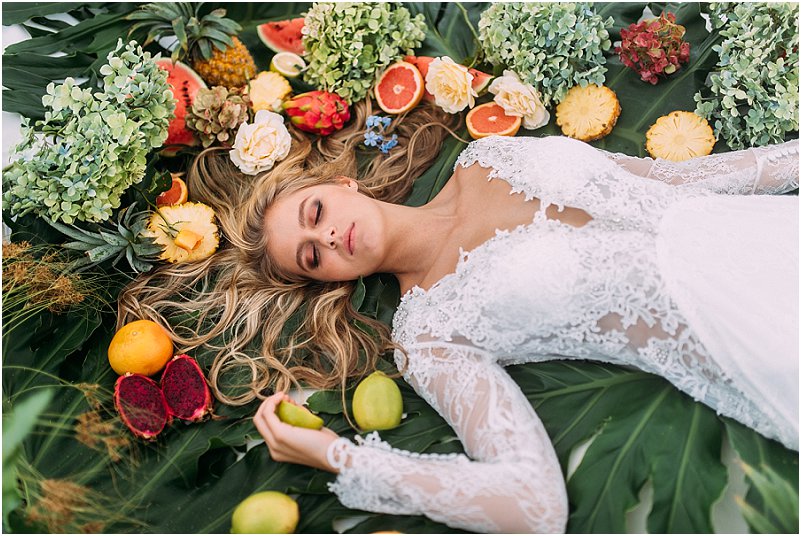 Tropical beach wedding