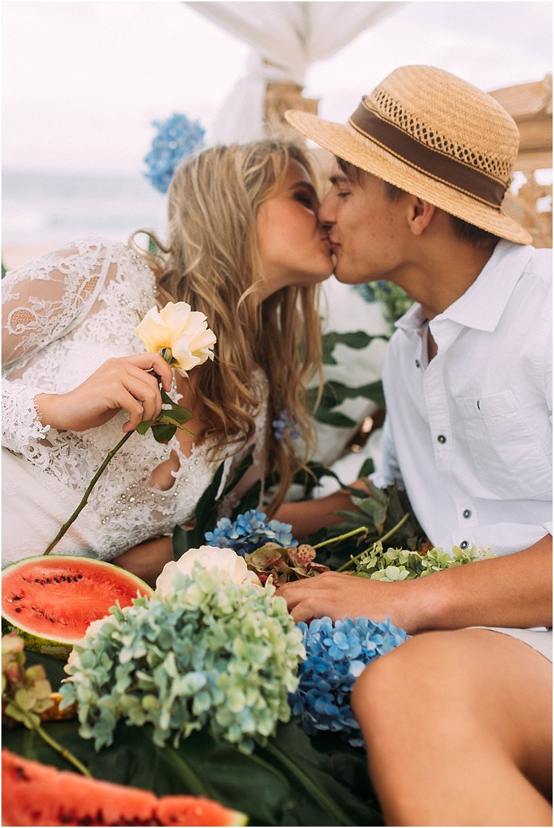 Tropical beach wedding
