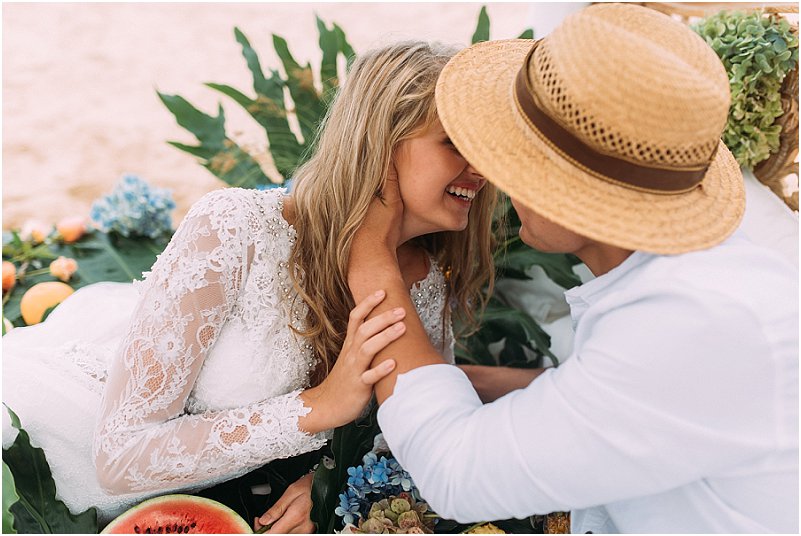 Tropical beach wedding