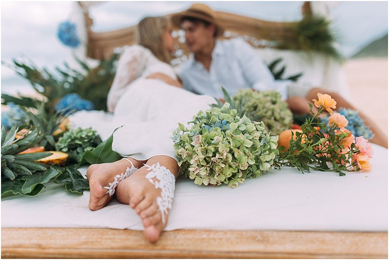 Tropical beach wedding