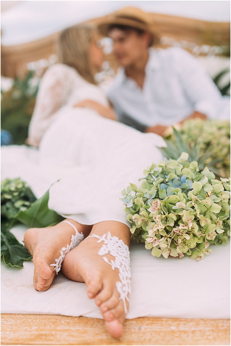 Tropical beach wedding