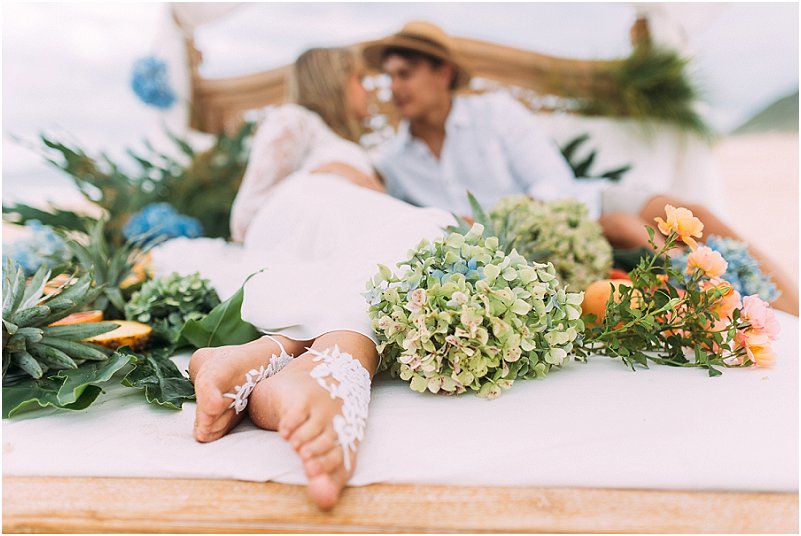 Tropical beach wedding