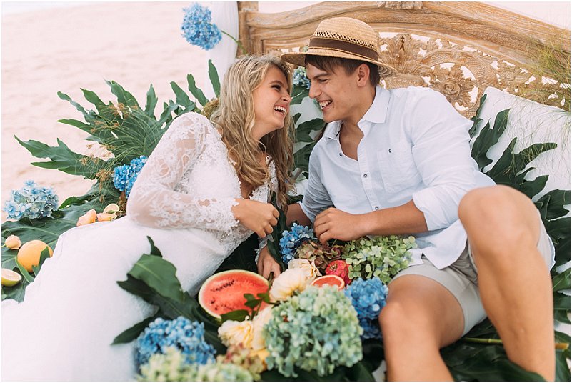 Tropical beach wedding