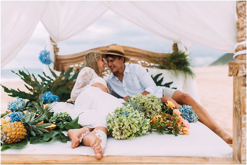 Tropical beach wedding