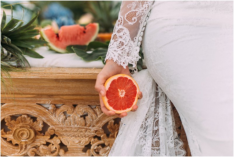 Tropical beach wedding