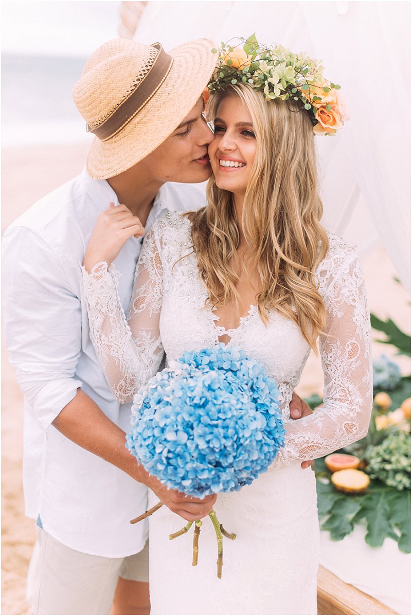 Tropical beach wedding