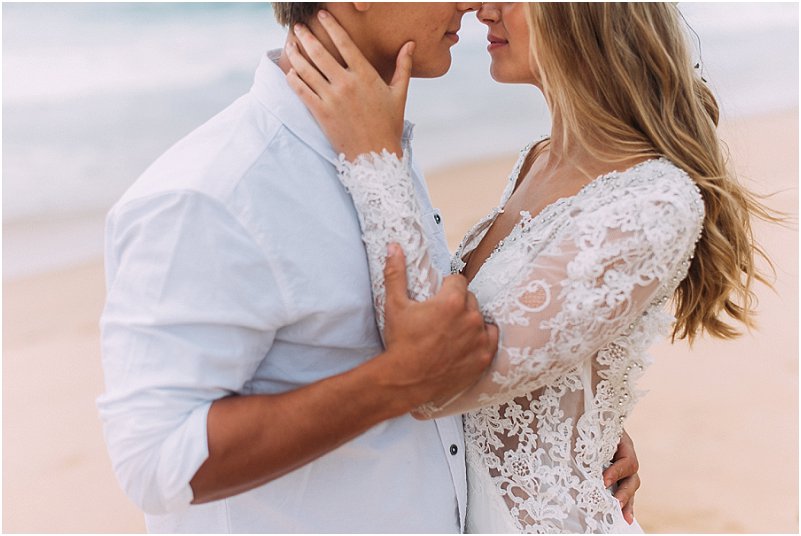 Tropical beach wedding