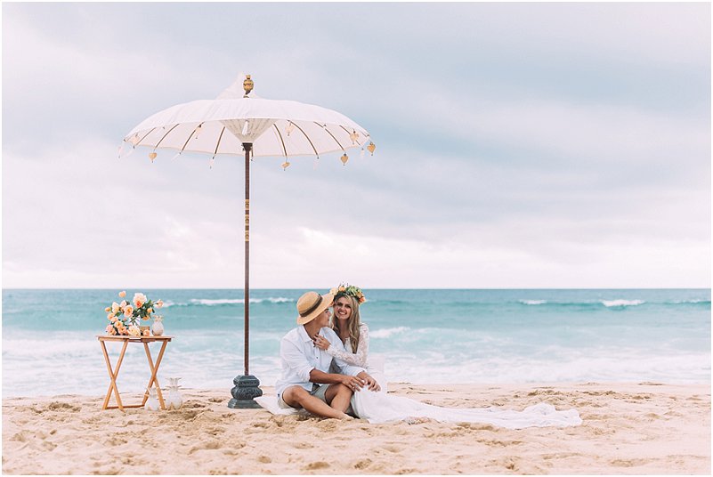 Tropical beach wedding