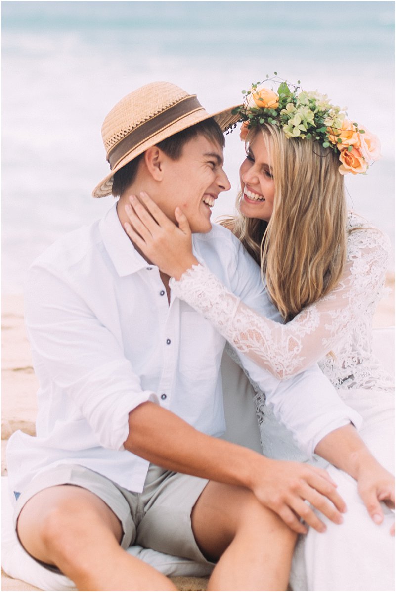 Tropical beach wedding