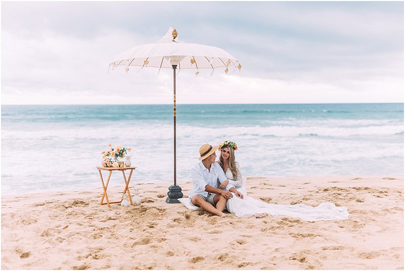 Tropical beach wedding