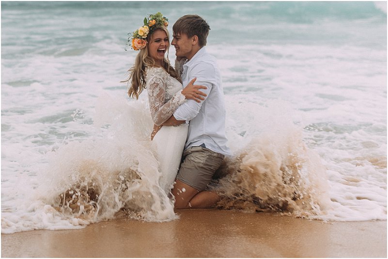 Tropical beach wedding