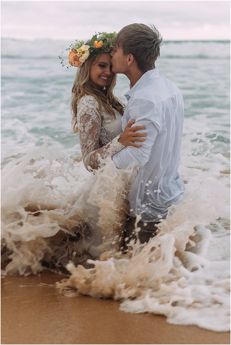 Tropical beach wedding