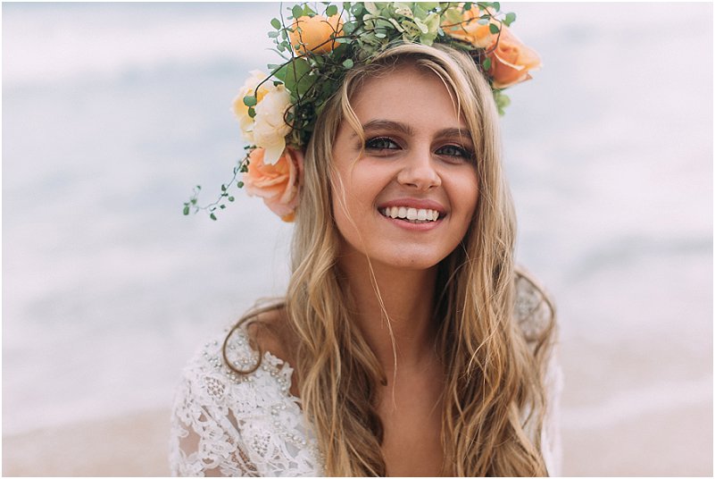 Tropical beach wedding