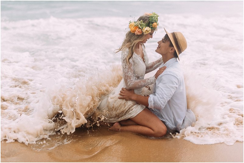 Tropical beach wedding
