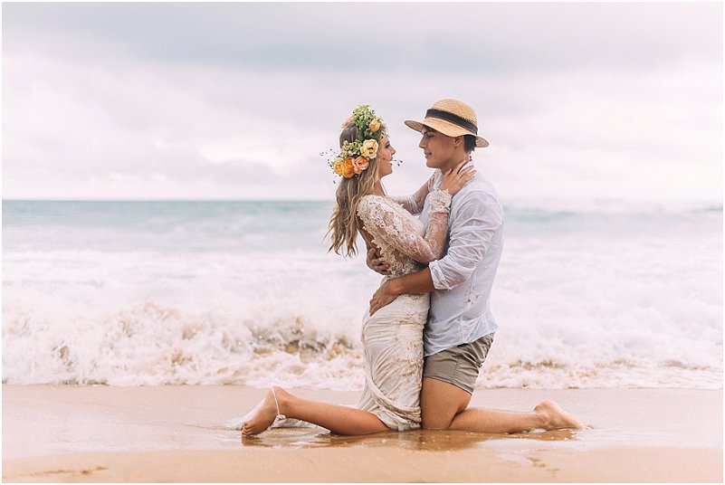 Tropical beach wedding