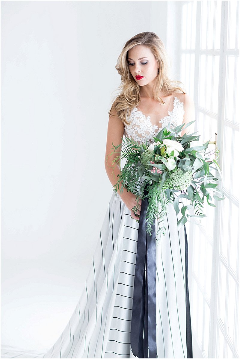 Fresh Black & White wedding styled photoshoot