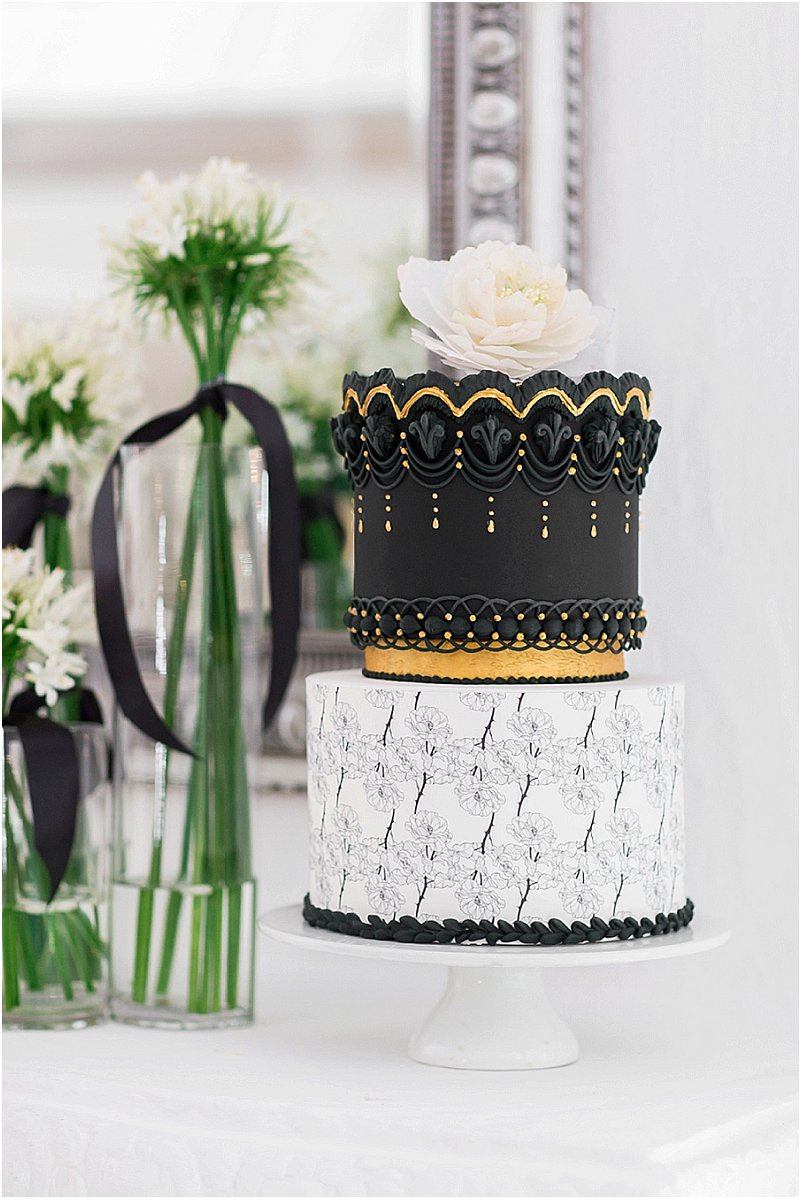 Fresh Black & White wedding styled photoshoot