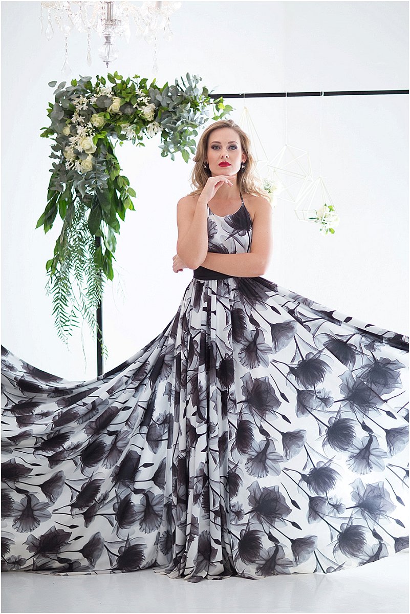 Fresh Black & White wedding styled photoshoot