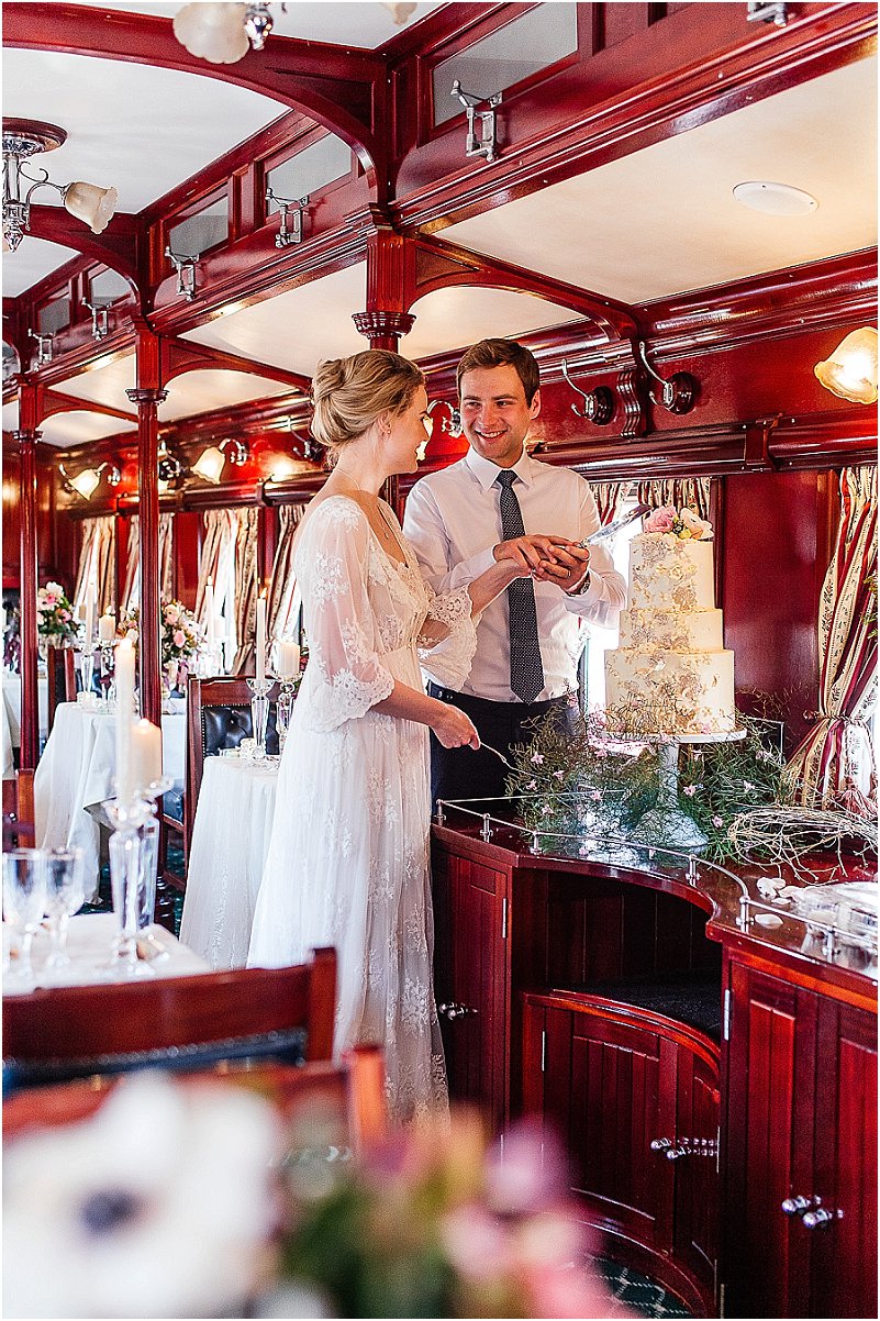 wedding on Rovos Rail luxury train