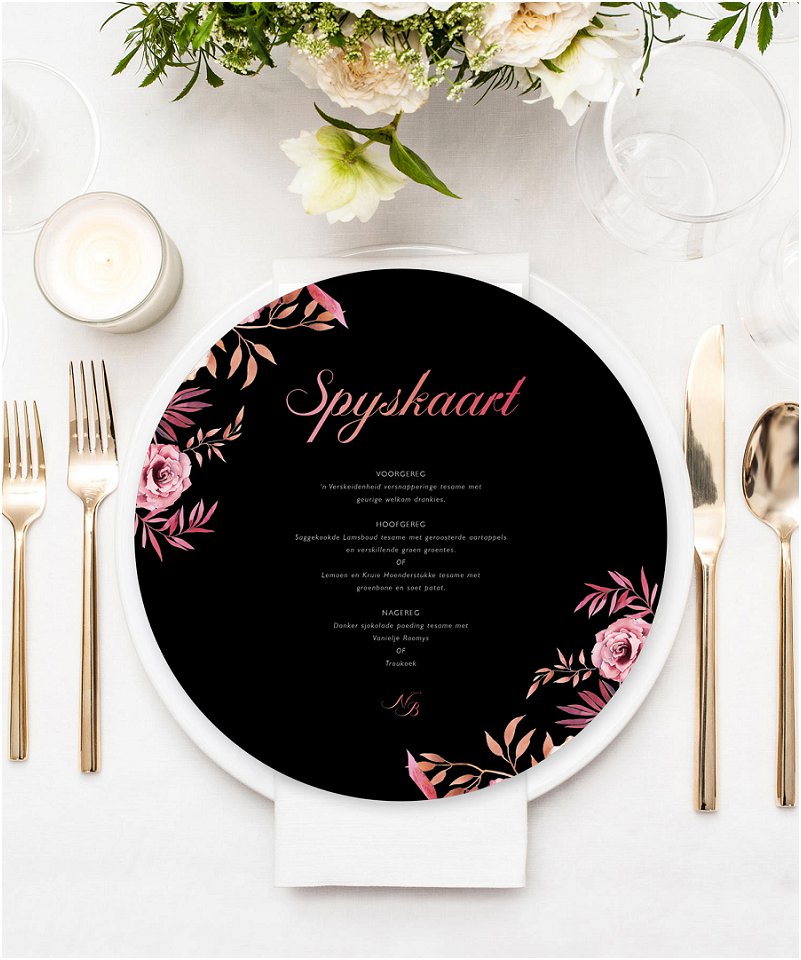 elegante stel trou skryfbehoeftes.