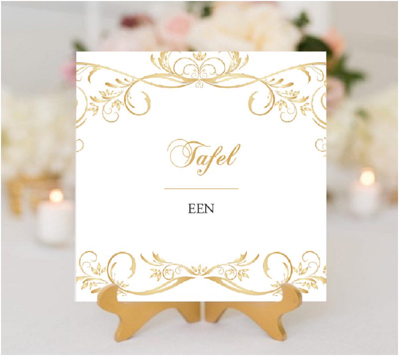 Gold and White wedding stationery