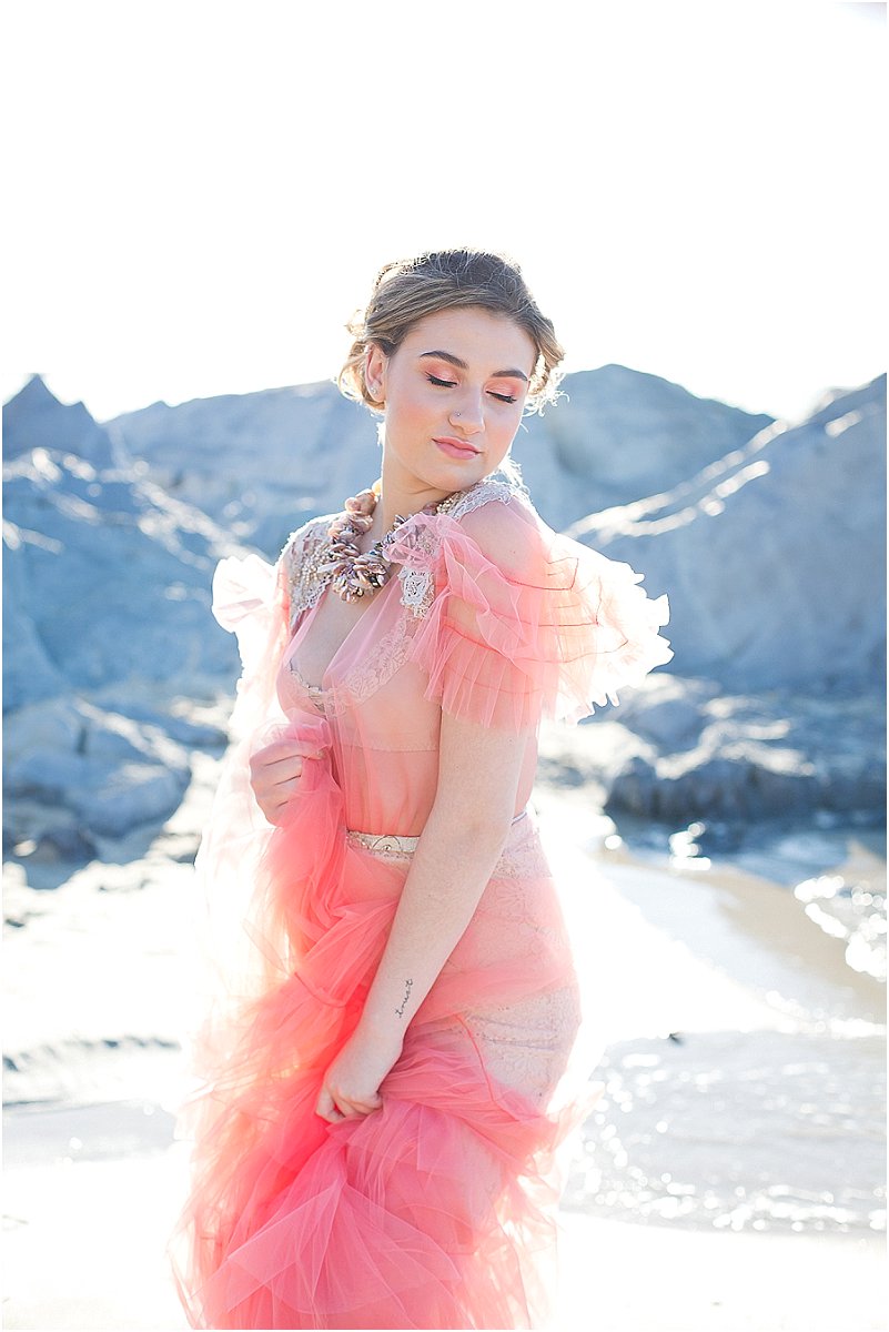 pantone living coral wedding dresses