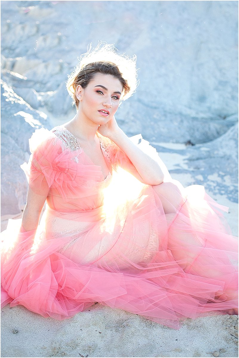 pantone living coral wedding dresses