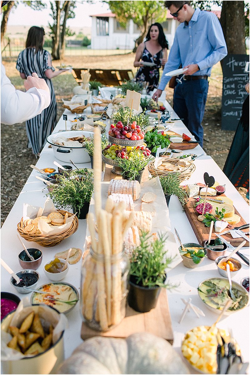 farm style wedding food