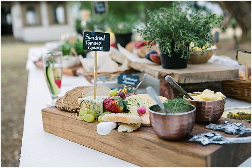 farm style wedding food