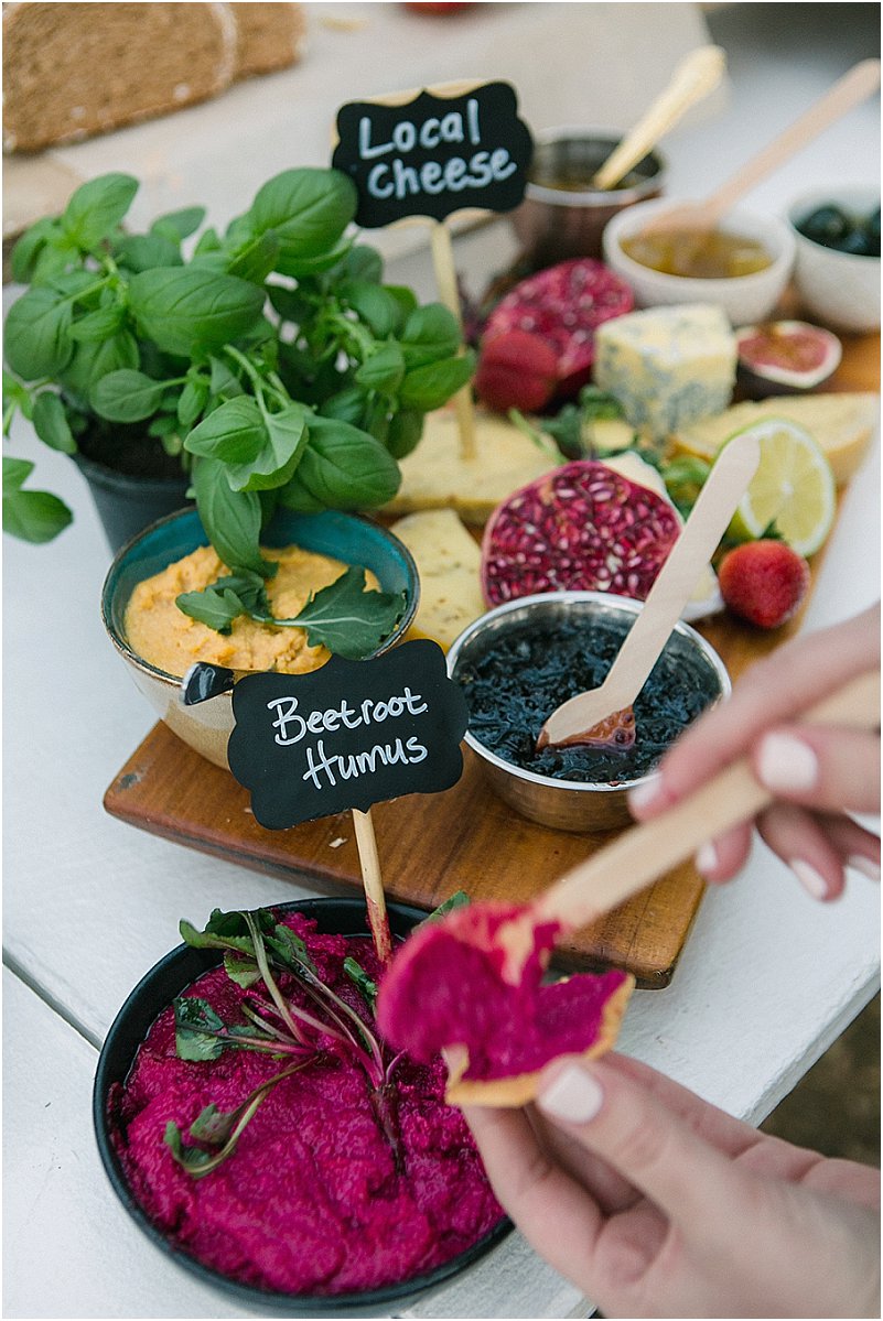farm style wedding food