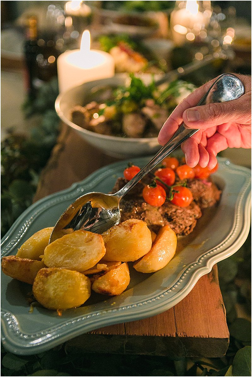 farm style wedding food