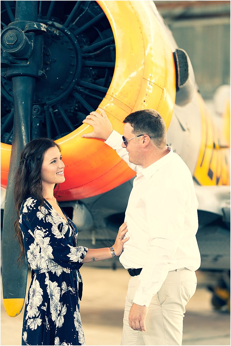 aviator engagement photoshoot