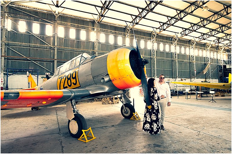 aviator engagement photoshoot