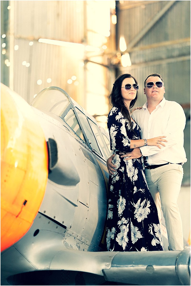 aviator engagement photoshoot