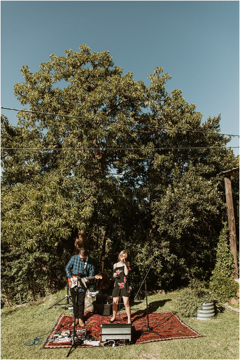live band singing at a wedding