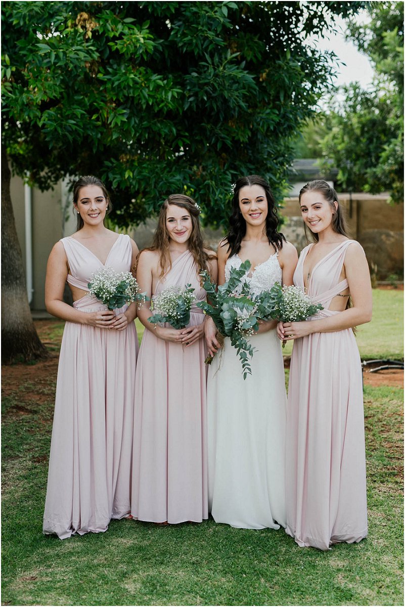 bride and bridemaids dresses