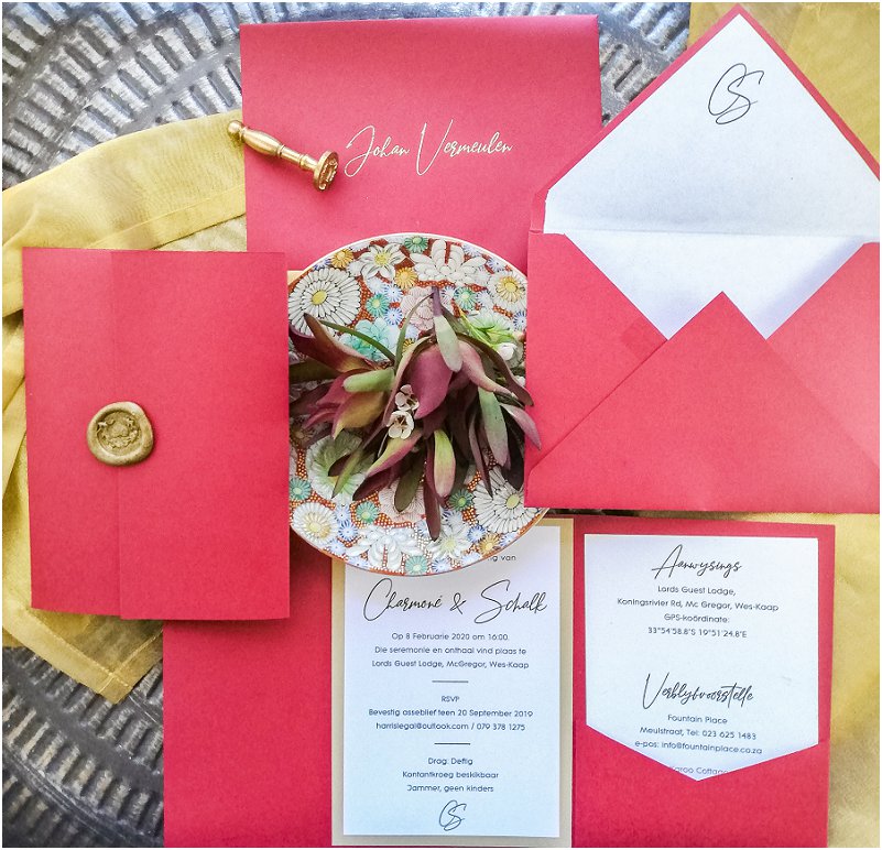 Boergondiëse elegante trou uitnodiging