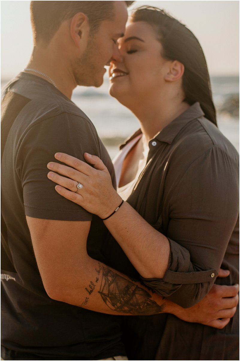 beach engagement photo shoot