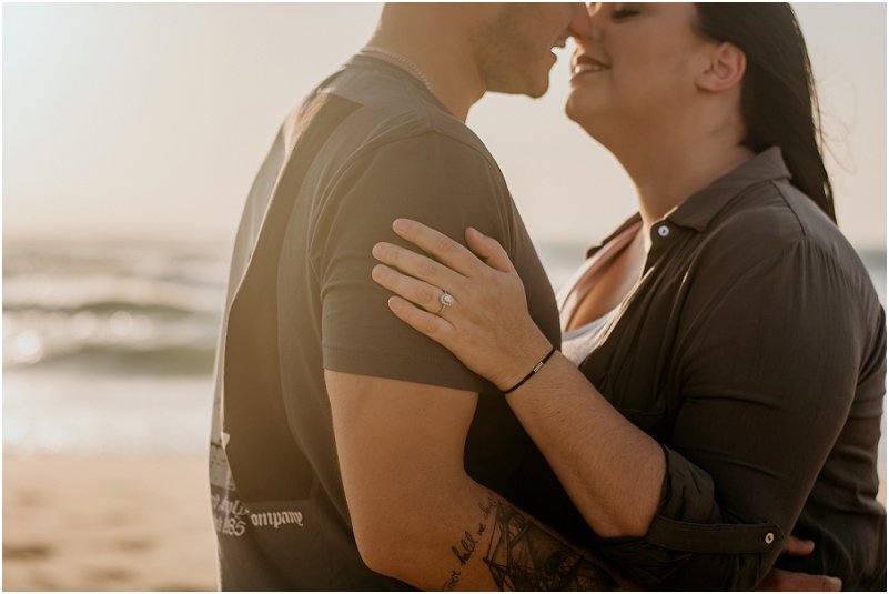 beach engagement photo shoot