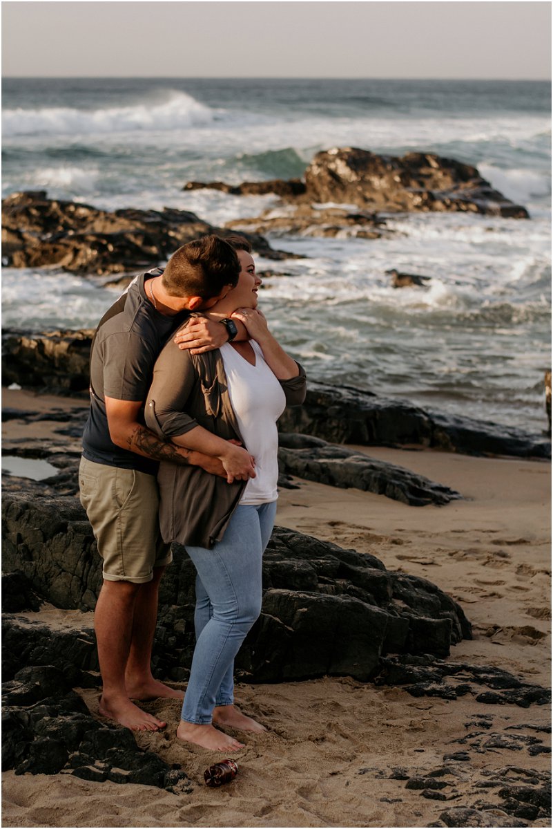 beach engagement photo shoot
